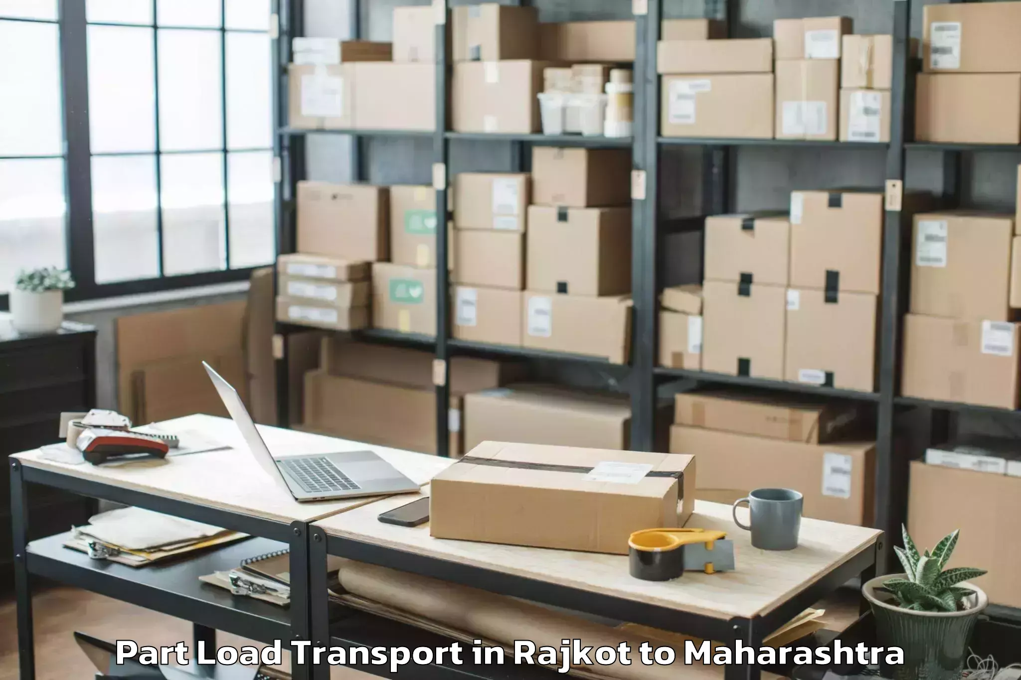 Reliable Rajkot to Alibag Part Load Transport